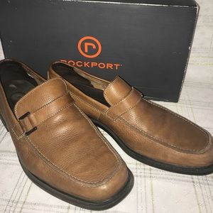 SOLD Rockport Tan Leather Slip-on Loafer